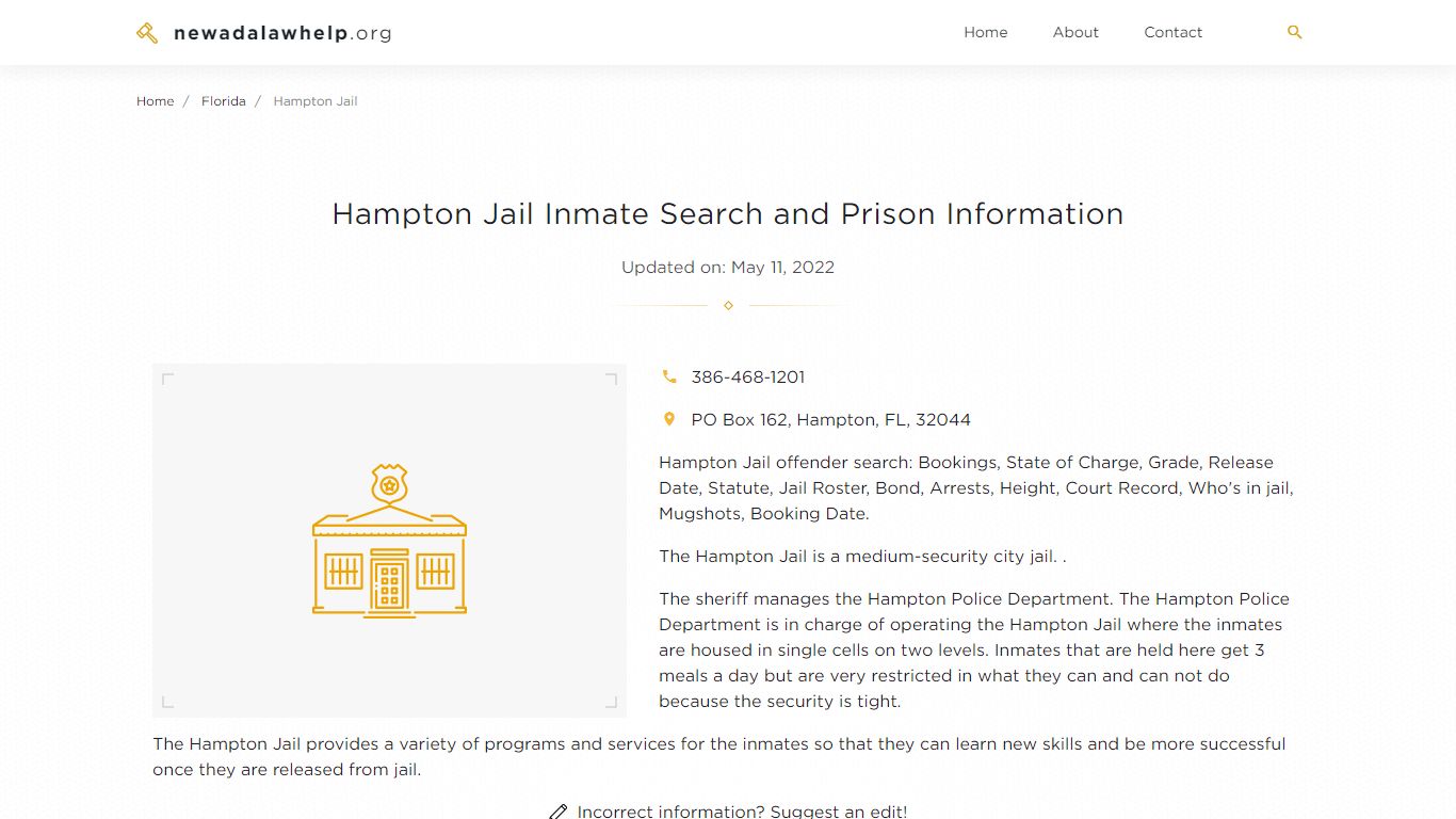 Hampton Jail Inmate Search, Visitation, Phone no ...